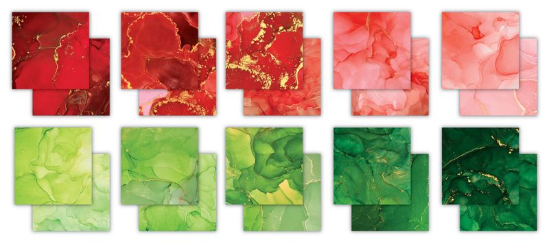 Essential Craft Papers 12x12 Inch Paper Pad Ink Drops Festive 