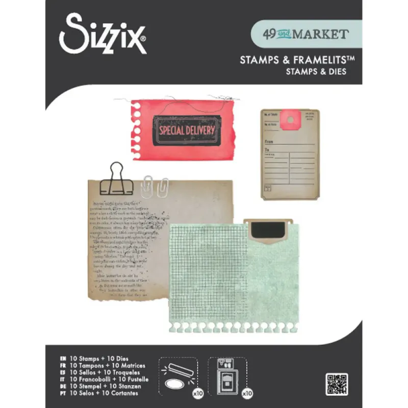 Clear Stamps Set 10pcs & 10pcs Framelits Creative Combos