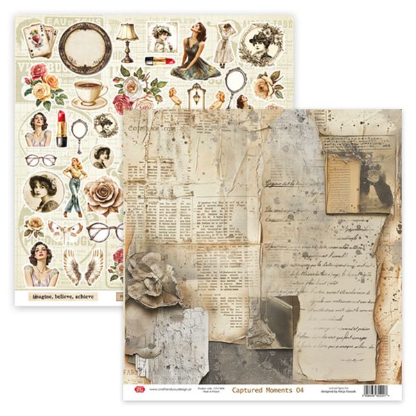 Captured Moments 12x12 Inch Paper Set 250gsm (6sheets) (CPS-CM30-6)