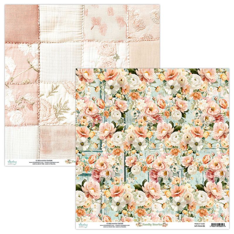 Family Stories 8x8 Inch Scrapbooking Paper Set 