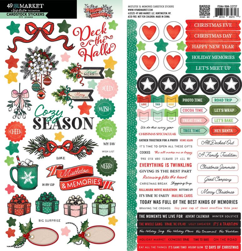 Mistletoe And Memories - Cardstock Stickers 