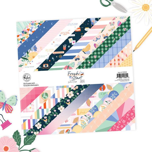 Fresh Start 12x12 Inch Paper Pack Double-Sided (12pcs) 