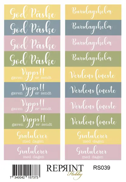 Stickers Reprint - Hello Spring Collection - 11x16 cm