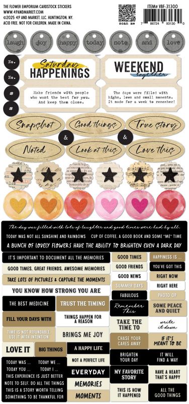 Cardstock stickers, The Flower Emporium