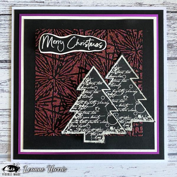 Christmas Tree Grunge A6 Stamp Set