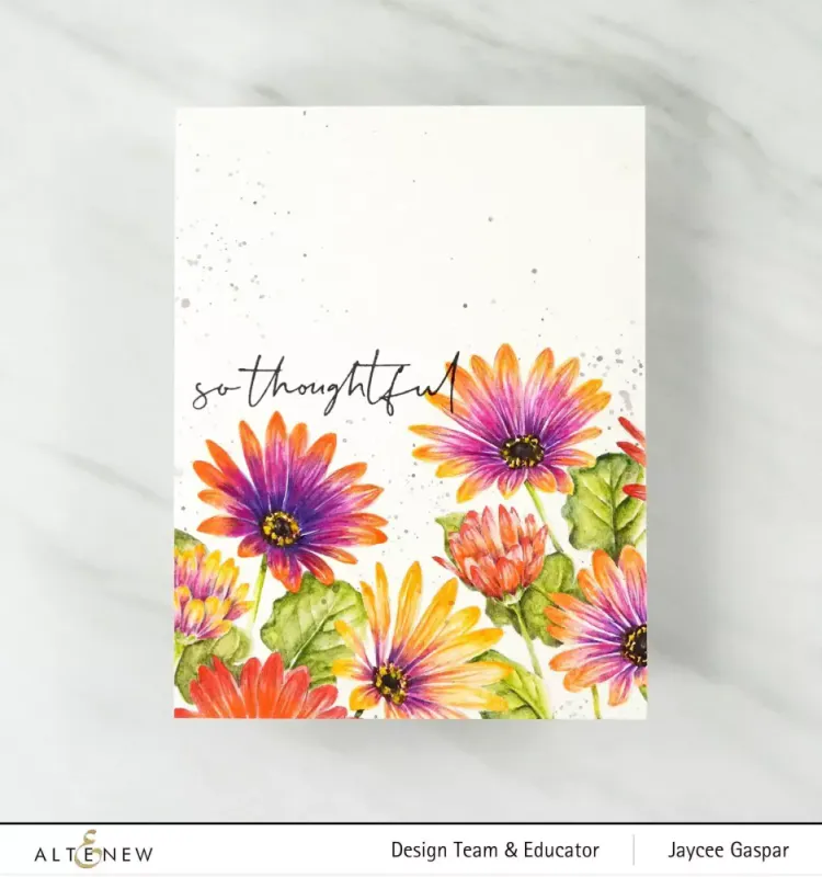 Paint-A-Flower: African Daisy Outline Stamp Set