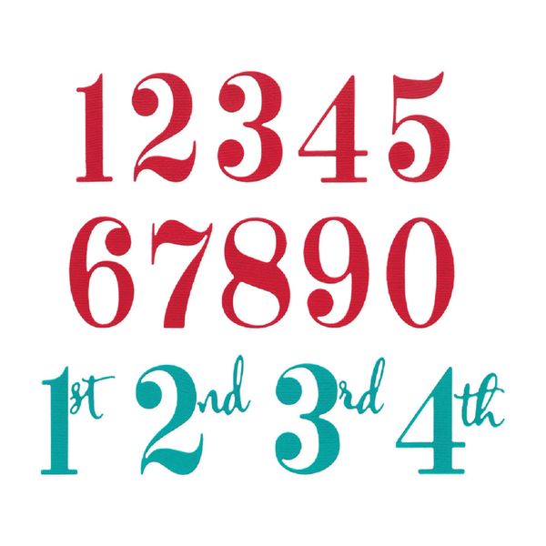 Thinlits Die Set Grand Numbers by Sizzix 