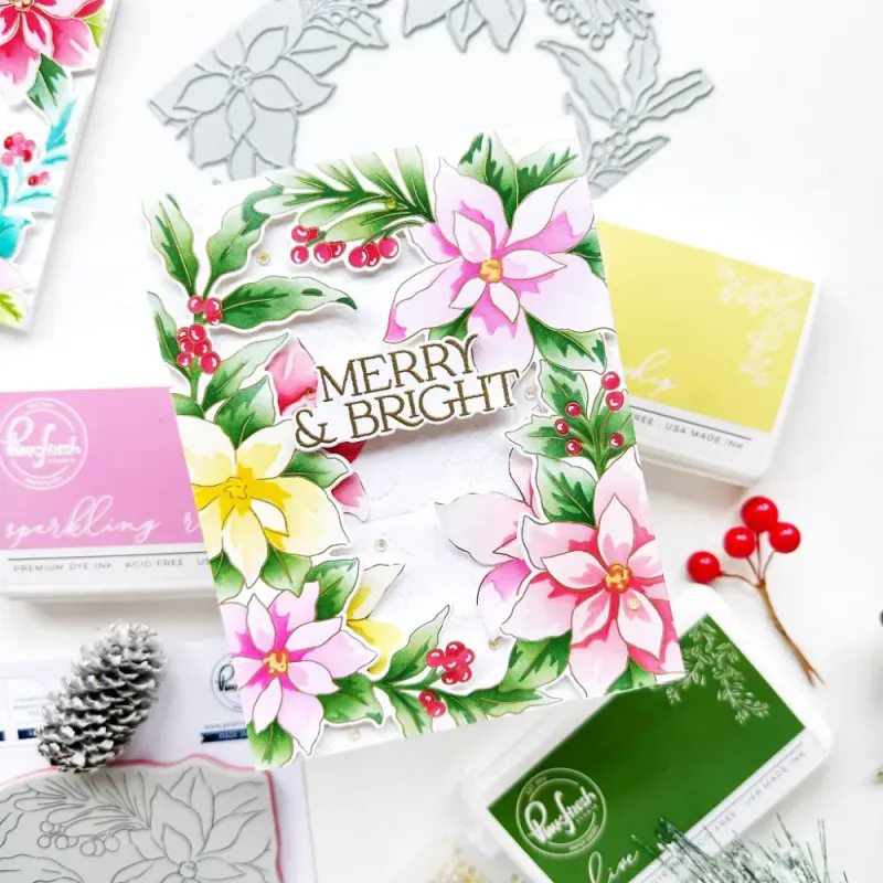 Poinsettia Frame Stencil