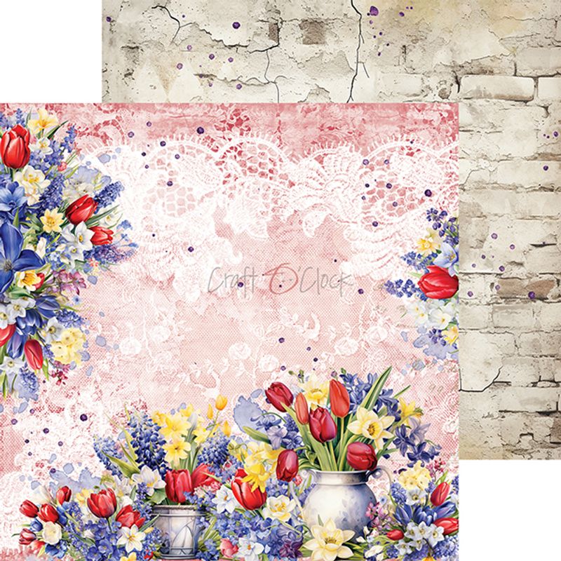 TULIP LOVE - A SET OF PAPERS 15,25X15,25CM