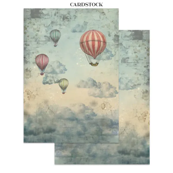 Voyages Fantastiques Junk Journal Stickers, Backgrounds, Cut-Outs 