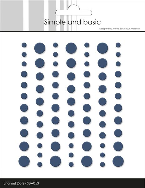 Matte Enamel Dots Navy (77pcs) (SBA053)