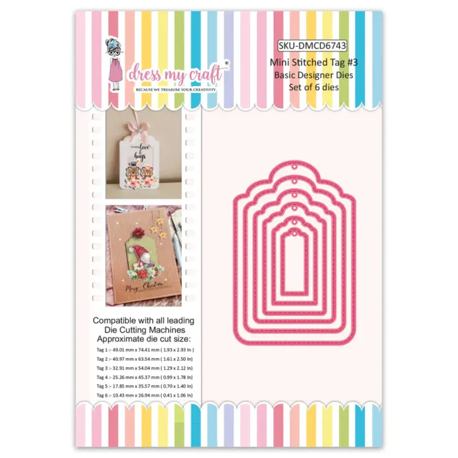 Hovedbilde Mini Stitched Tag #3 - Basic ...