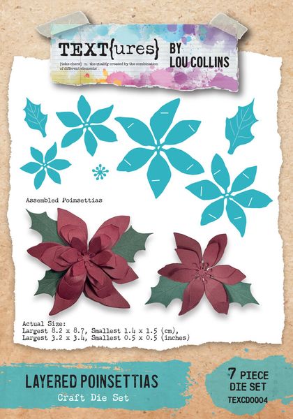 Winter in Bloom Craft Die Set Layered Poinsettias by Lou Collins