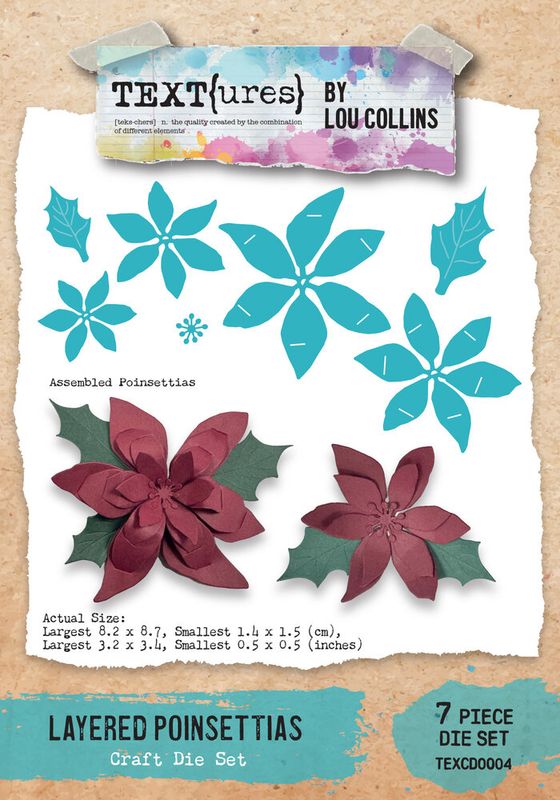 Winter in Bloom Craft Die Set Layered Poinsettias by Lou Collins