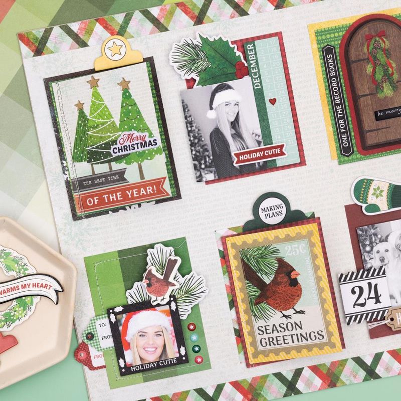 Vicki Boutin Evergreen & Holly Chipboard Stickers 12