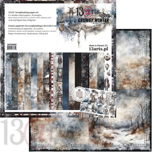 Paper pad 6"x6" GRUNGY WINTER