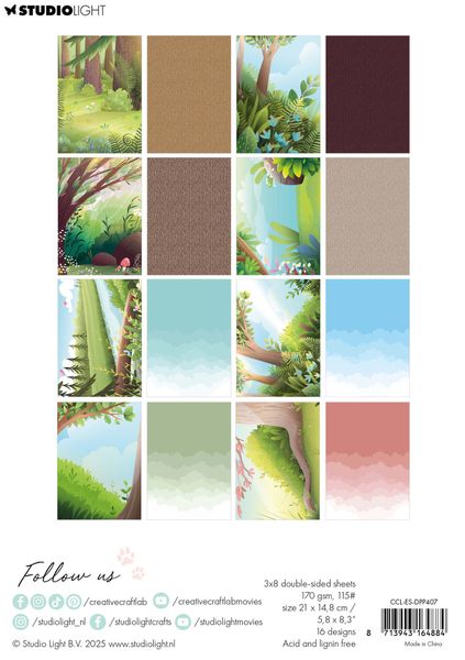 Green Forest Essentials Designer Paper Pad 