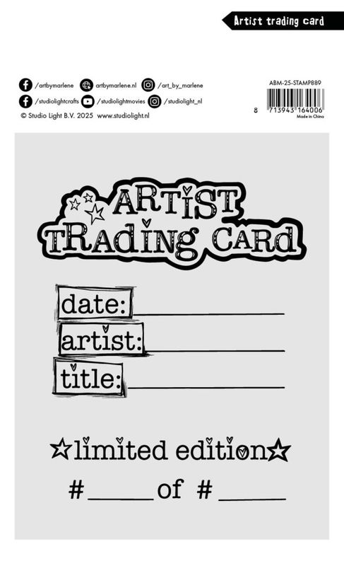 Artist Trading Card Clear Stamp