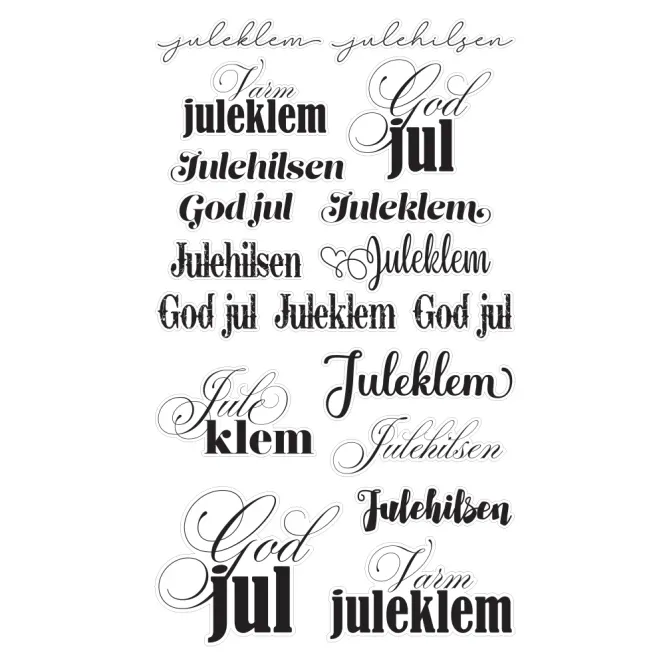 Hovedbilde ST1020 Stickers Juleklem Sort