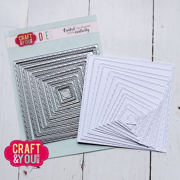 Square Decorative Stiches Dies