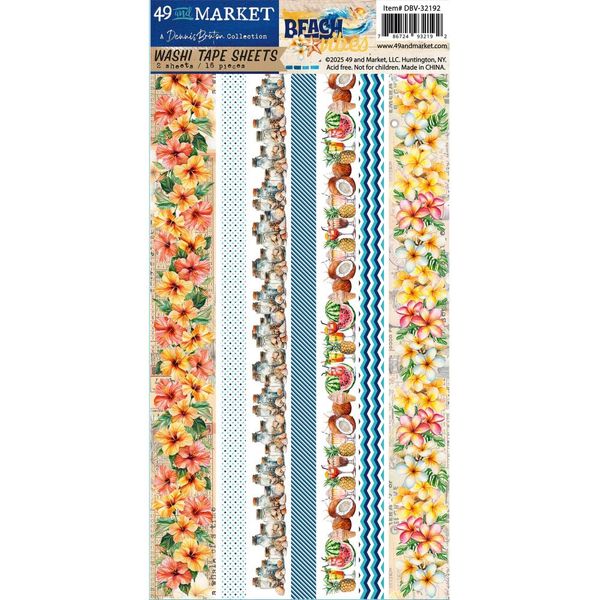 Beach Vibes -  Washi Tape Sheets 